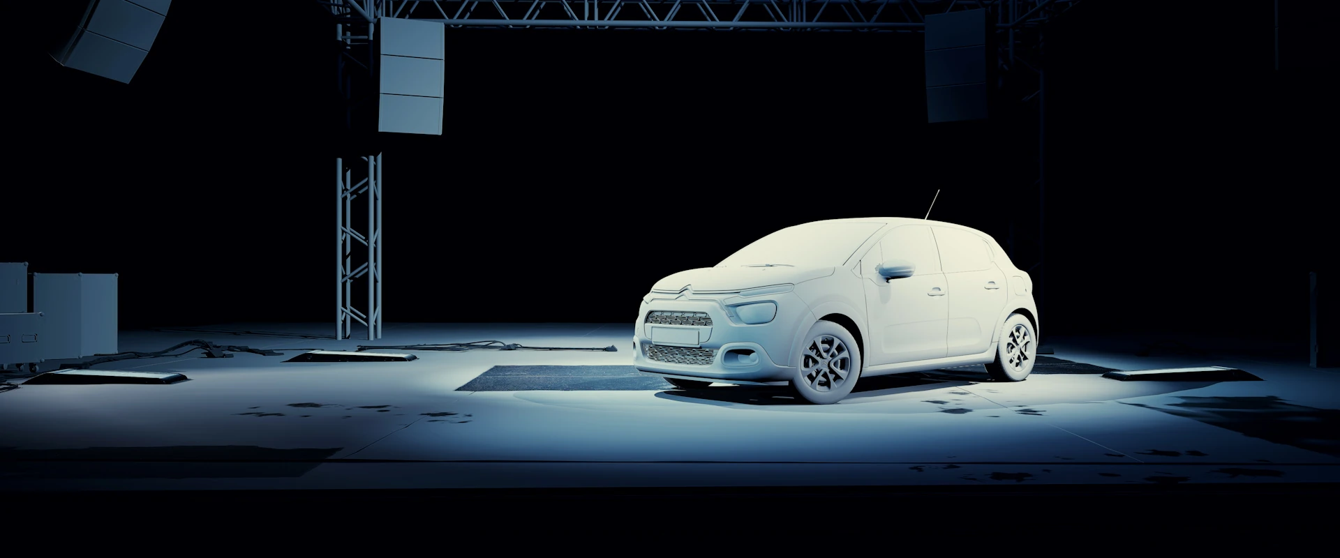 Pale C3 setup view on the prepared CG stage